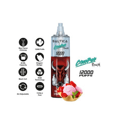 Saltica Cyberpunk 12000 Raspberry Strawberry Disposable Vape Bar