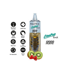 Saltica Cyberpunk 12000 Strawberry Kiwi Disposable Vape Bar